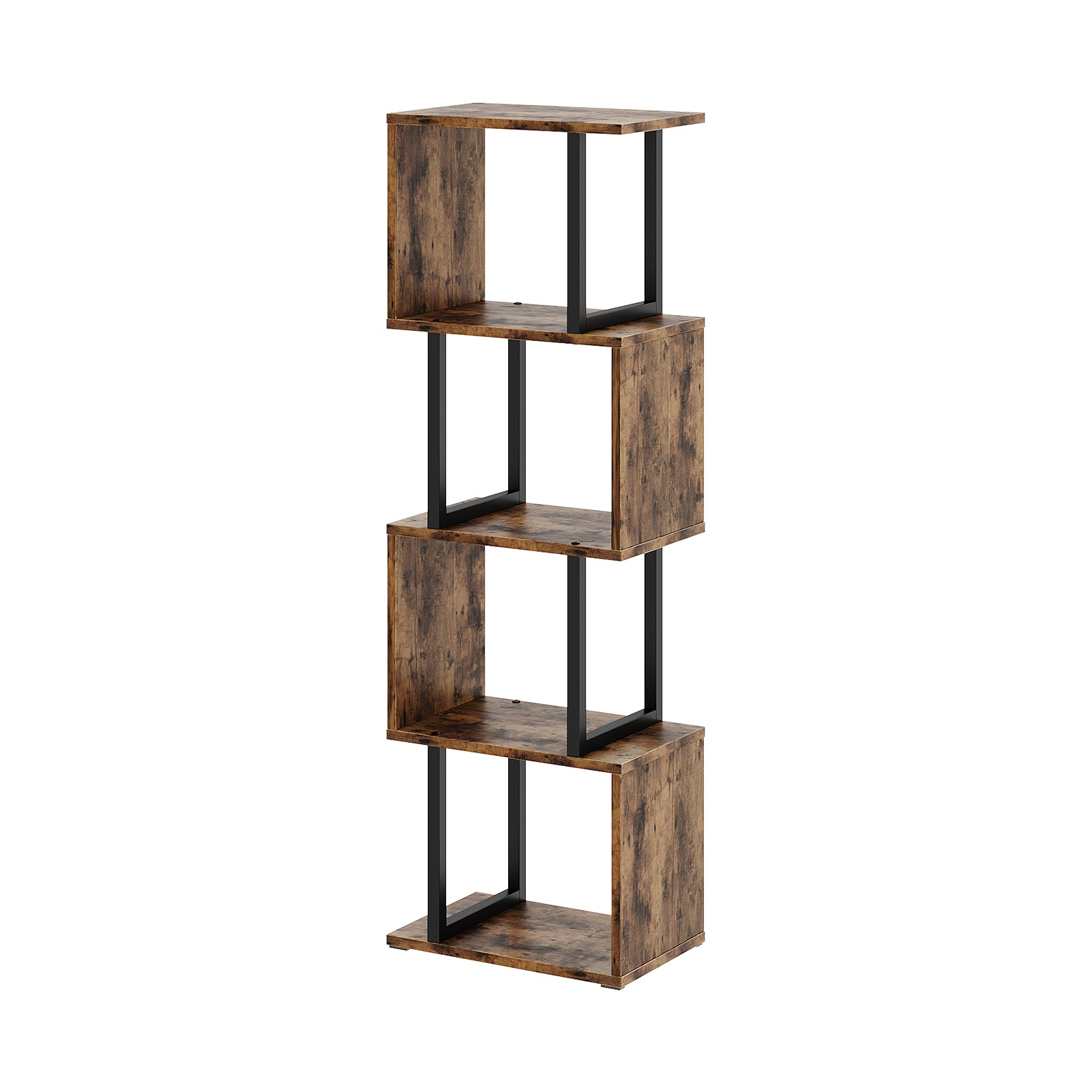 New S Shaped Geometric Storage Rack with LED Lights