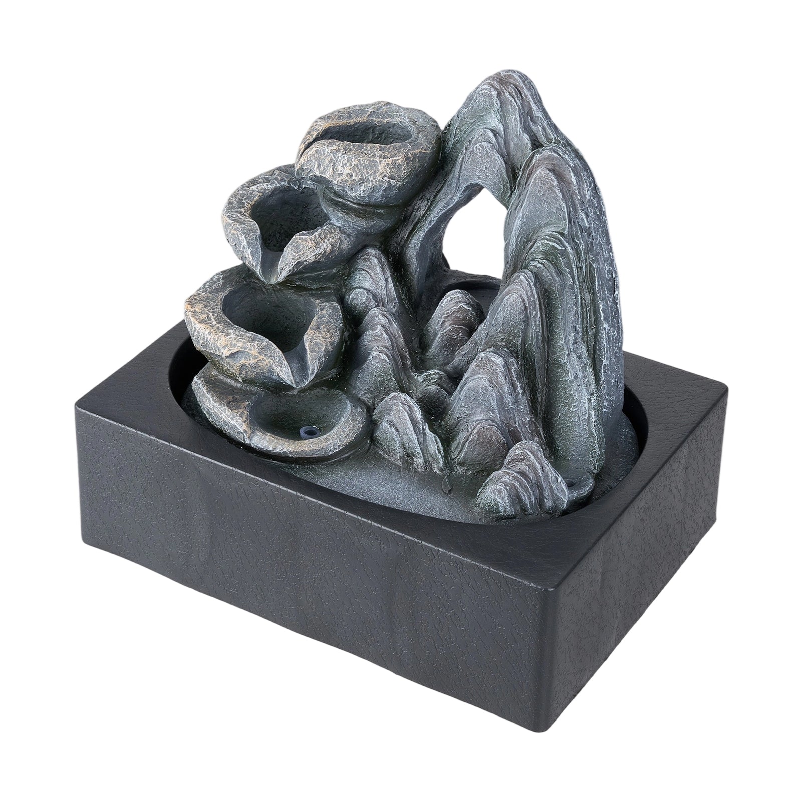New Tabletop Waterfall Resin Fountain with LED Lighting