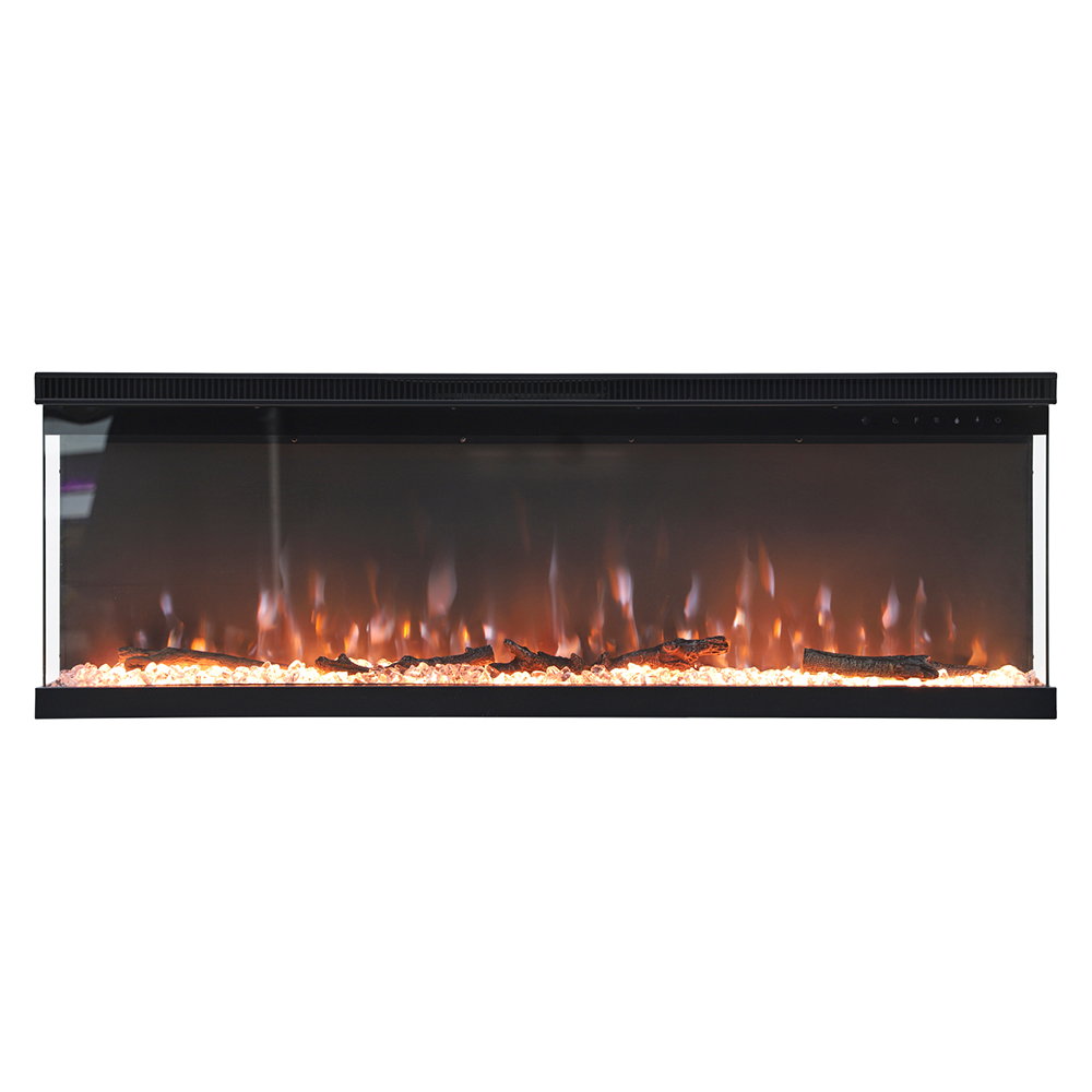 New 50/60 Inch 3 Sided Recessed/Freestanding Electric Fireplace with Remote Control
