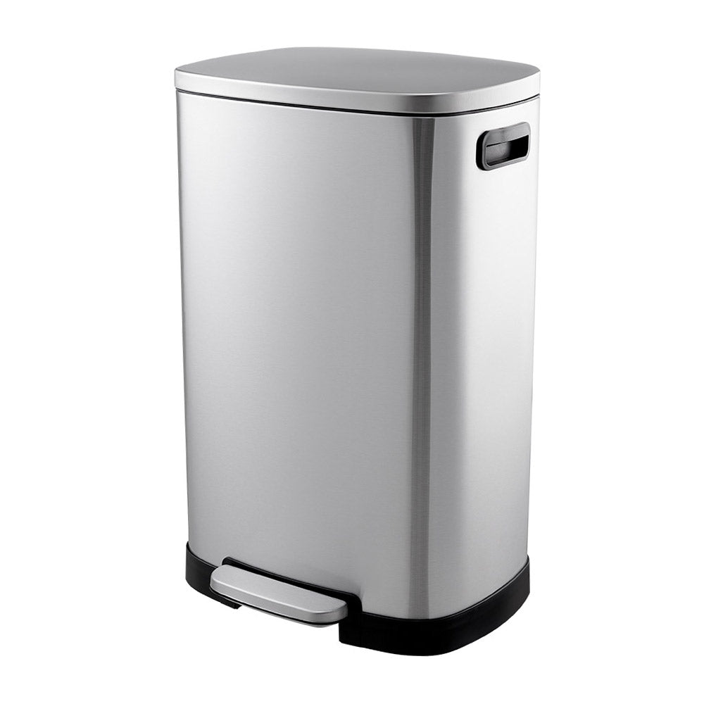 New 50L Stainless Steel Step Open Trash Can