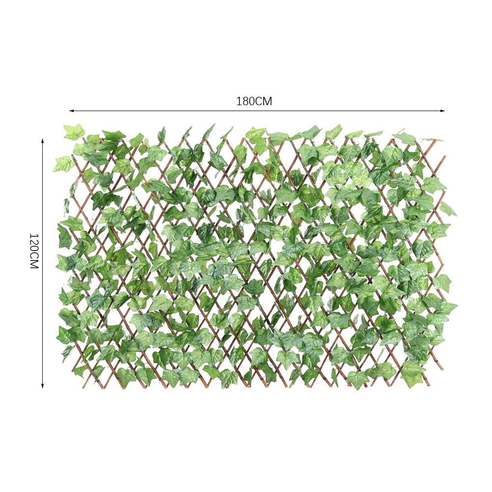 Artificial Outdoor Faux Hedges Wall Panels Green Potato Leaves