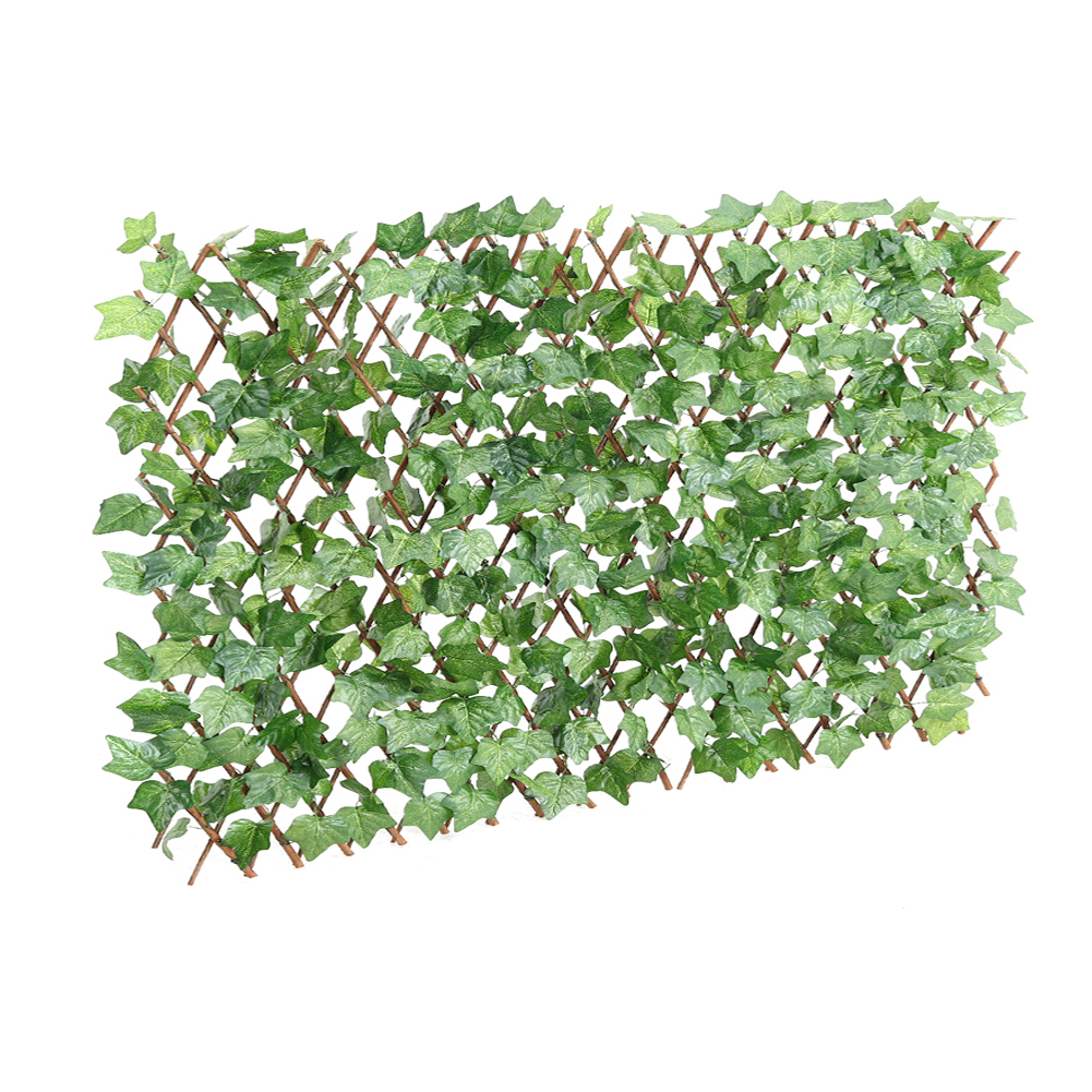 Artificial Outdoor Faux Hedges Wall Panels Green Potato Leaves