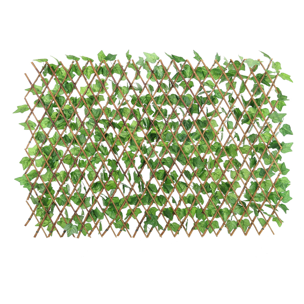 Artificial Outdoor Faux Hedges Wall Panels Green Potato Leaves