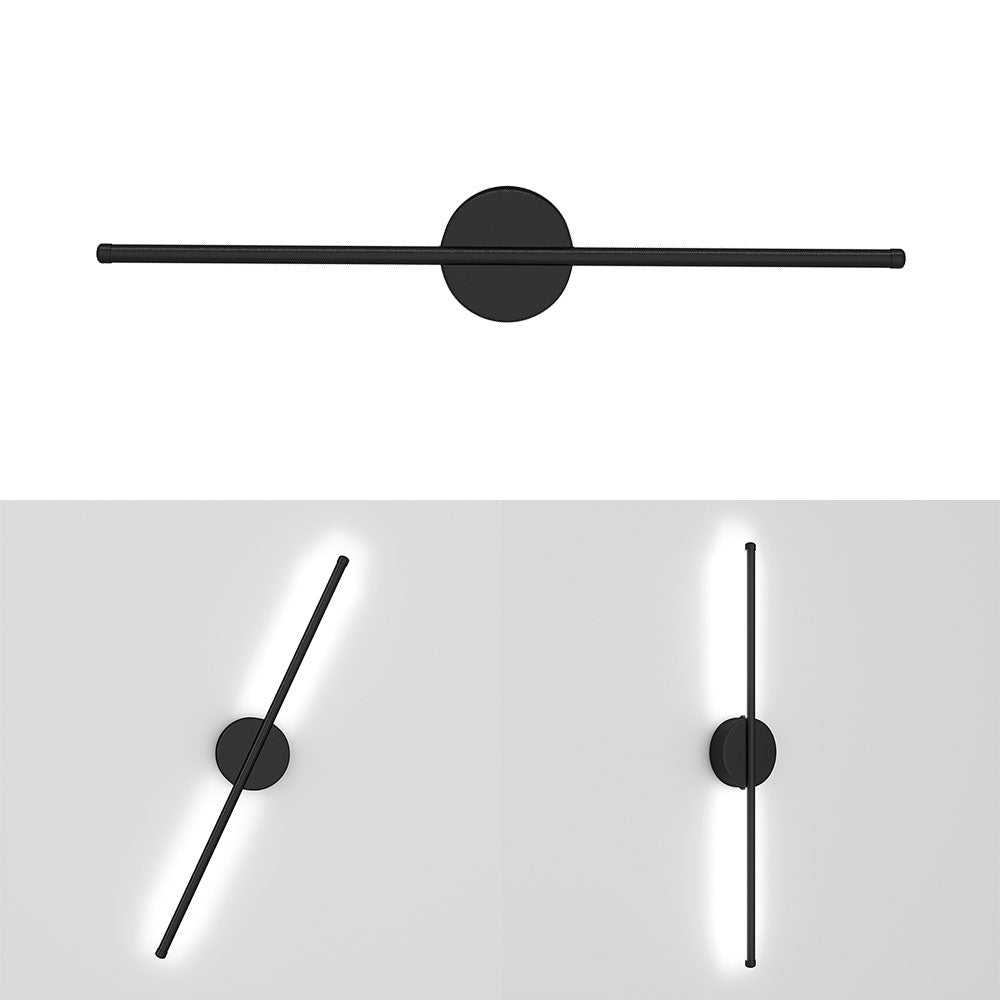 New Minimalistic Linear LED Wall Sconce Black White Light