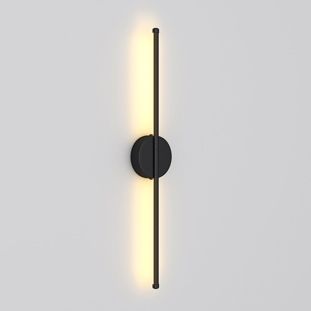 New Minimalistic Linear LED Wall Sconce Black Warm Light