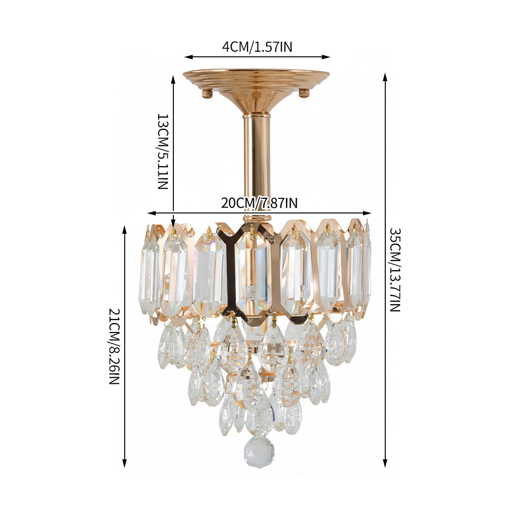 New Crystal Pendant Light Chandelier Gold