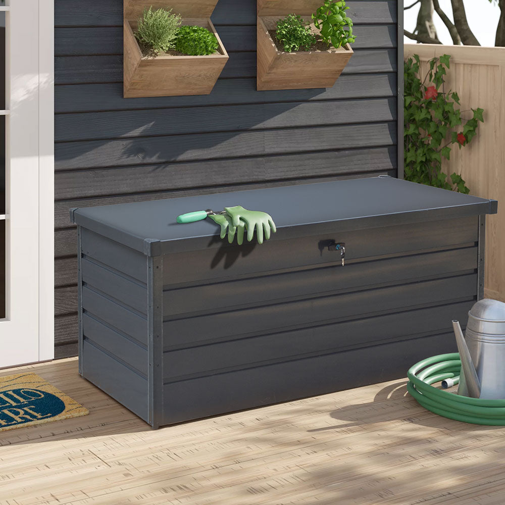 600L Metal Outdoor Garden Storage Box Lockable