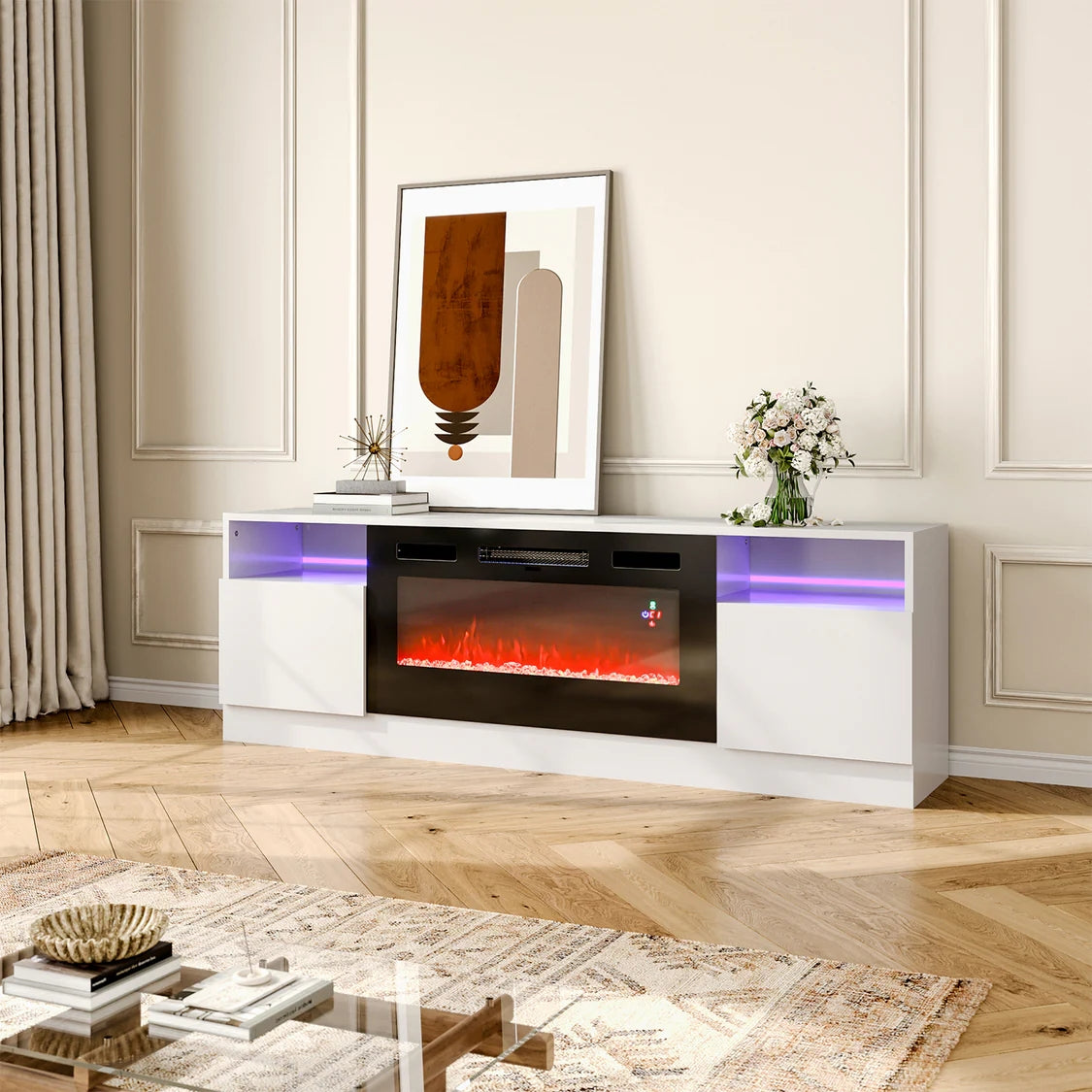 New 36 Inch Recessed Electric Fireplace