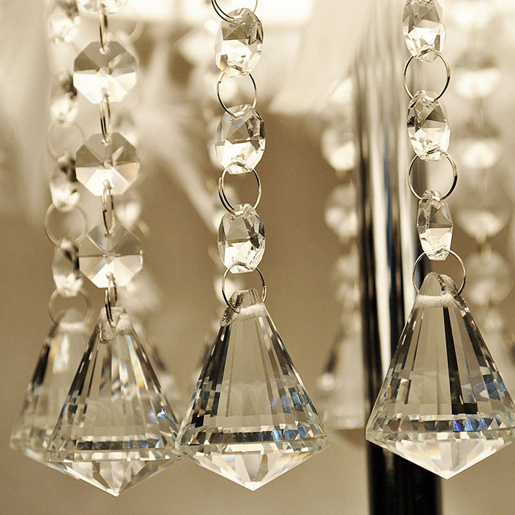 New Modern Feather Bedside Table Lamp with Crystal Strings