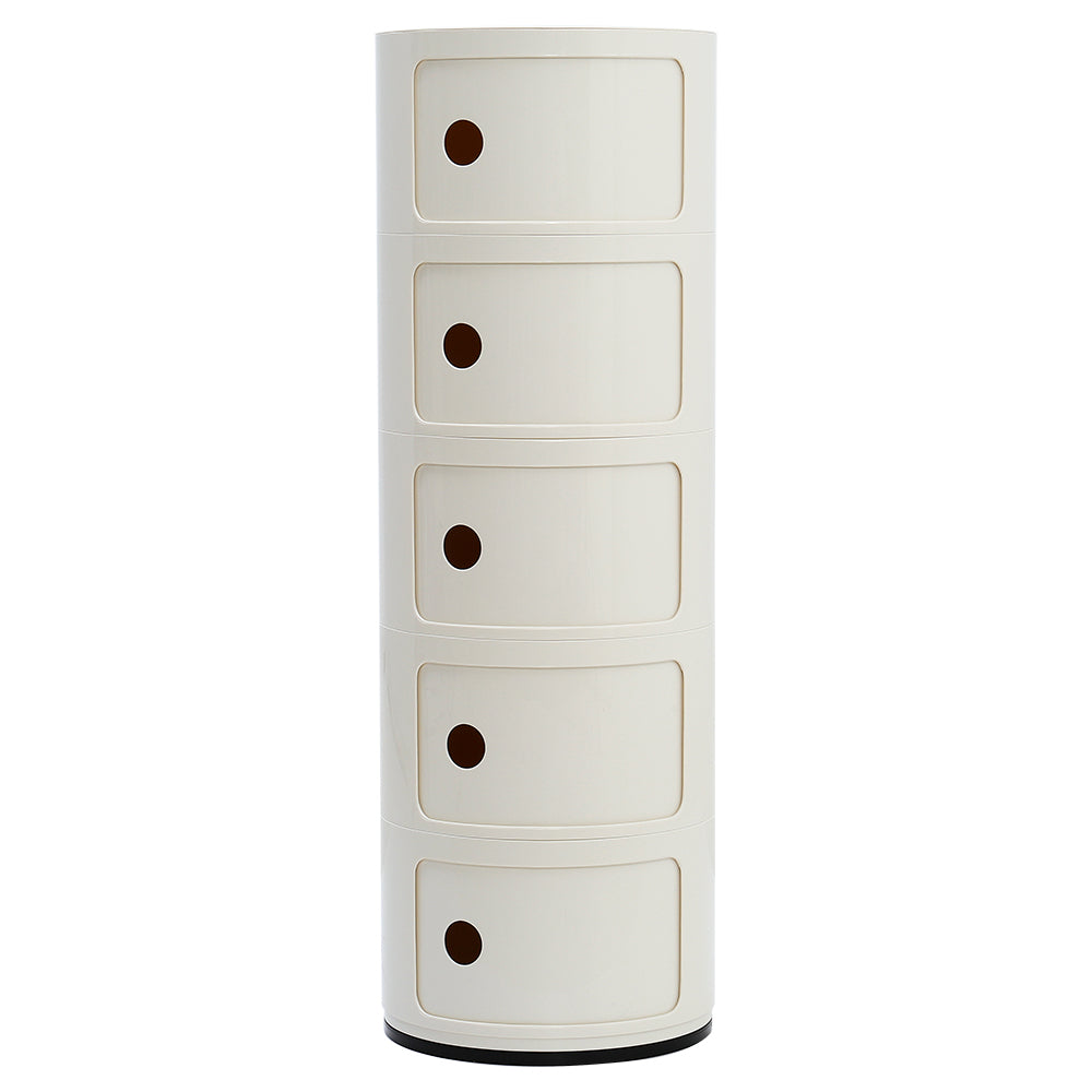 New Cylindrical Multi-Tiered Plastic Storage Drawer Unit