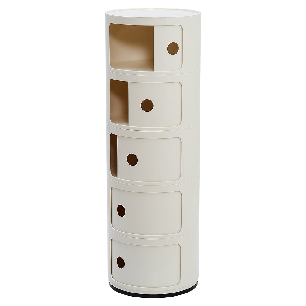 New Cylindrical Multi-Tiered Plastic Storage Drawer Unit