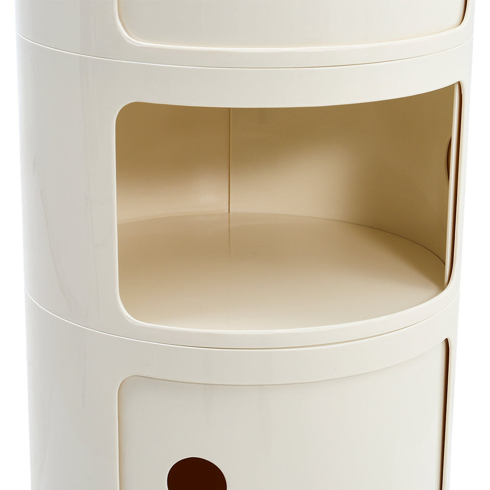 New Cylindrical Multi-Tiered Plastic Storage Drawer Unit