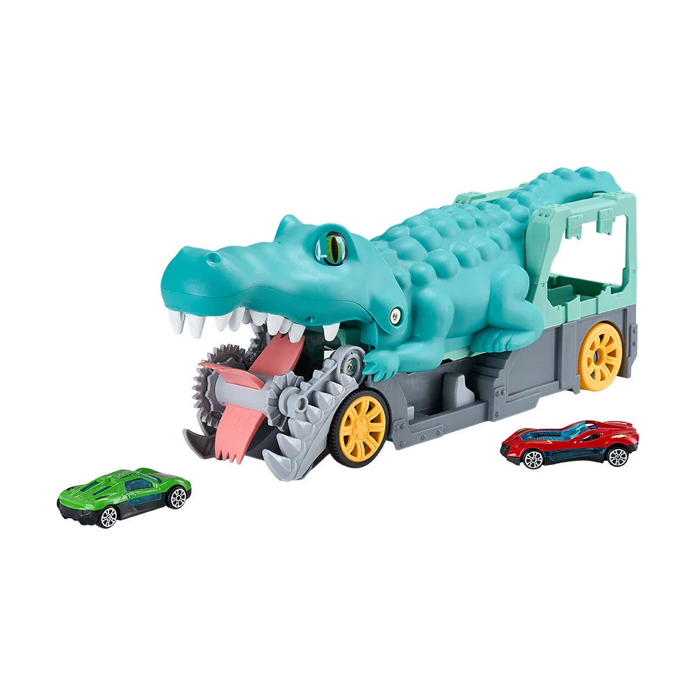New Crocodile Swallowing Truck Toy with 2pcs Mini Cars for Kids