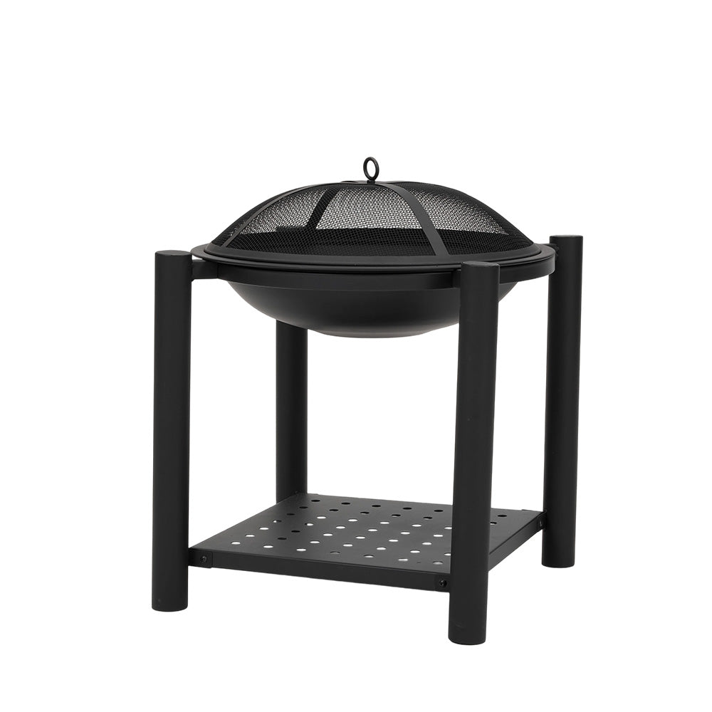 New Steel Wood Burning Fire Pit Black