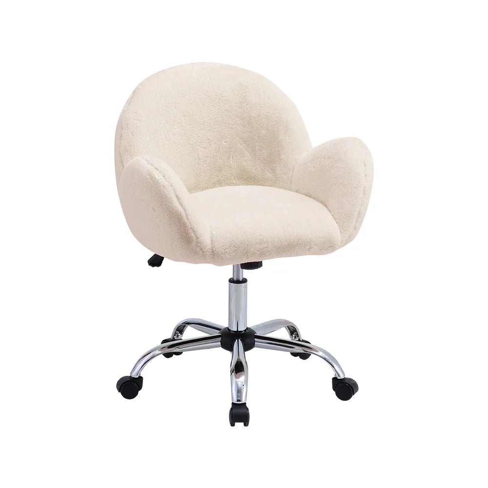 New Comfy Plush Swivel Office Chair Adjustable Height