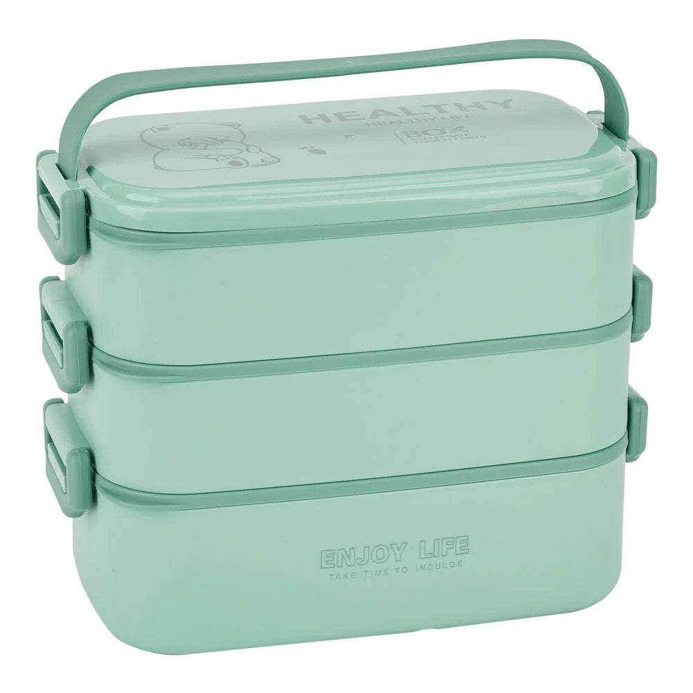 New Stackable Bento Lunch Box with Handle 3 Layer