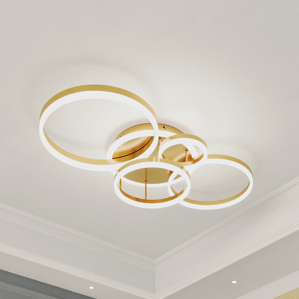 Classic Golden Loops Energy Efficient LED Ceiling Light 110cm W Non Dimmable