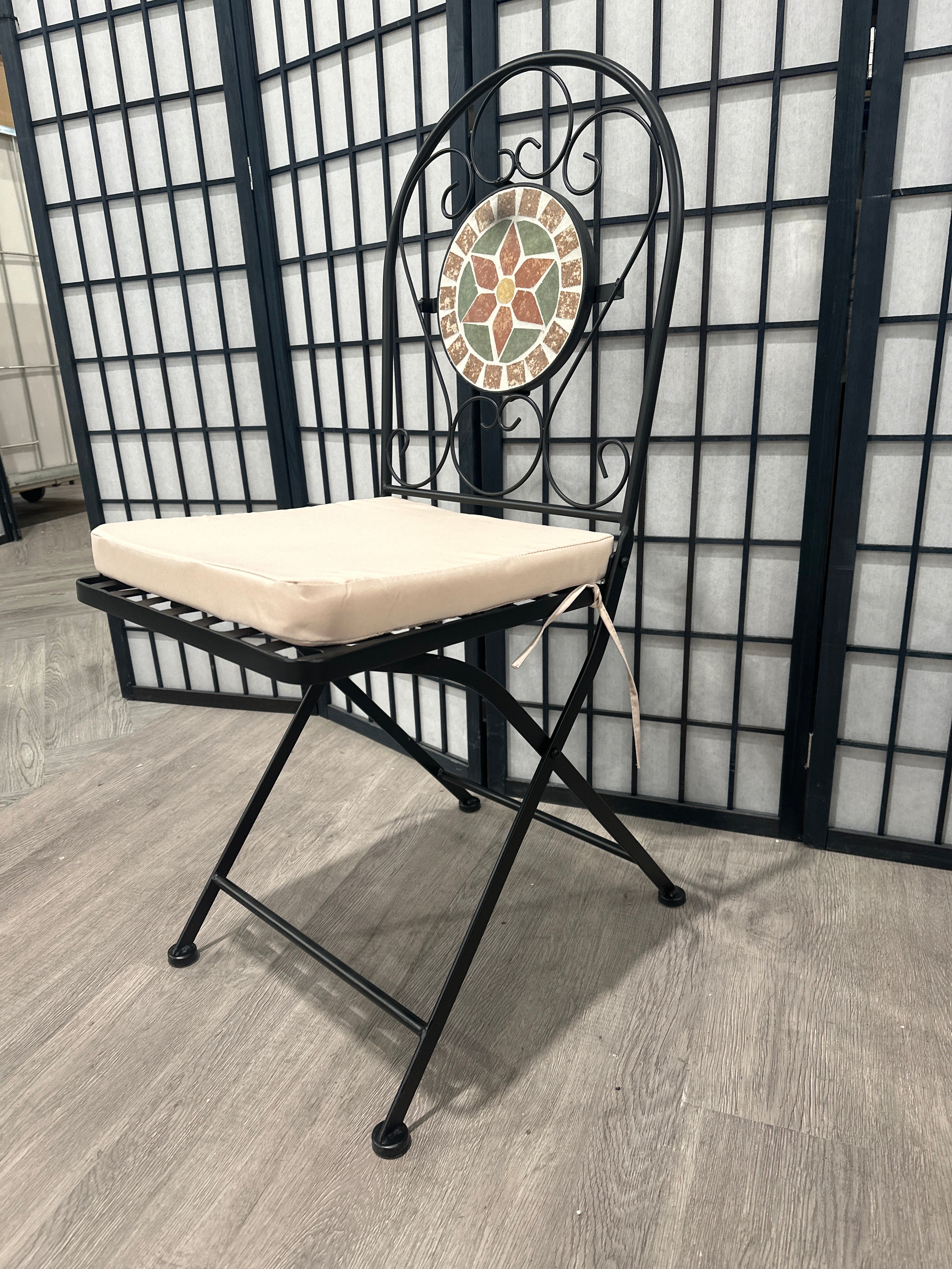 Rural Style Foldable Garden Chair 1PC