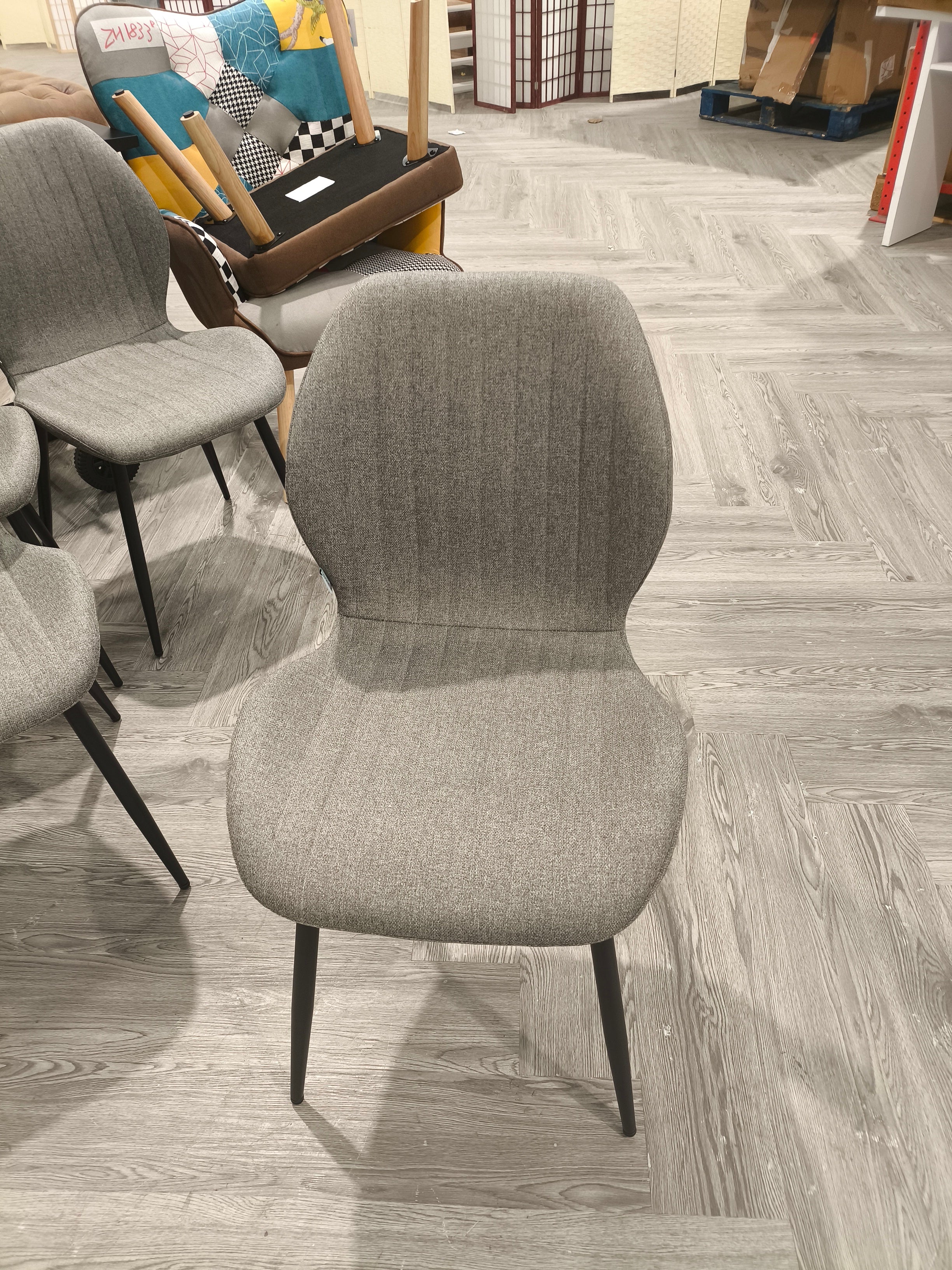 Linen Dining Chair Grey 1PC