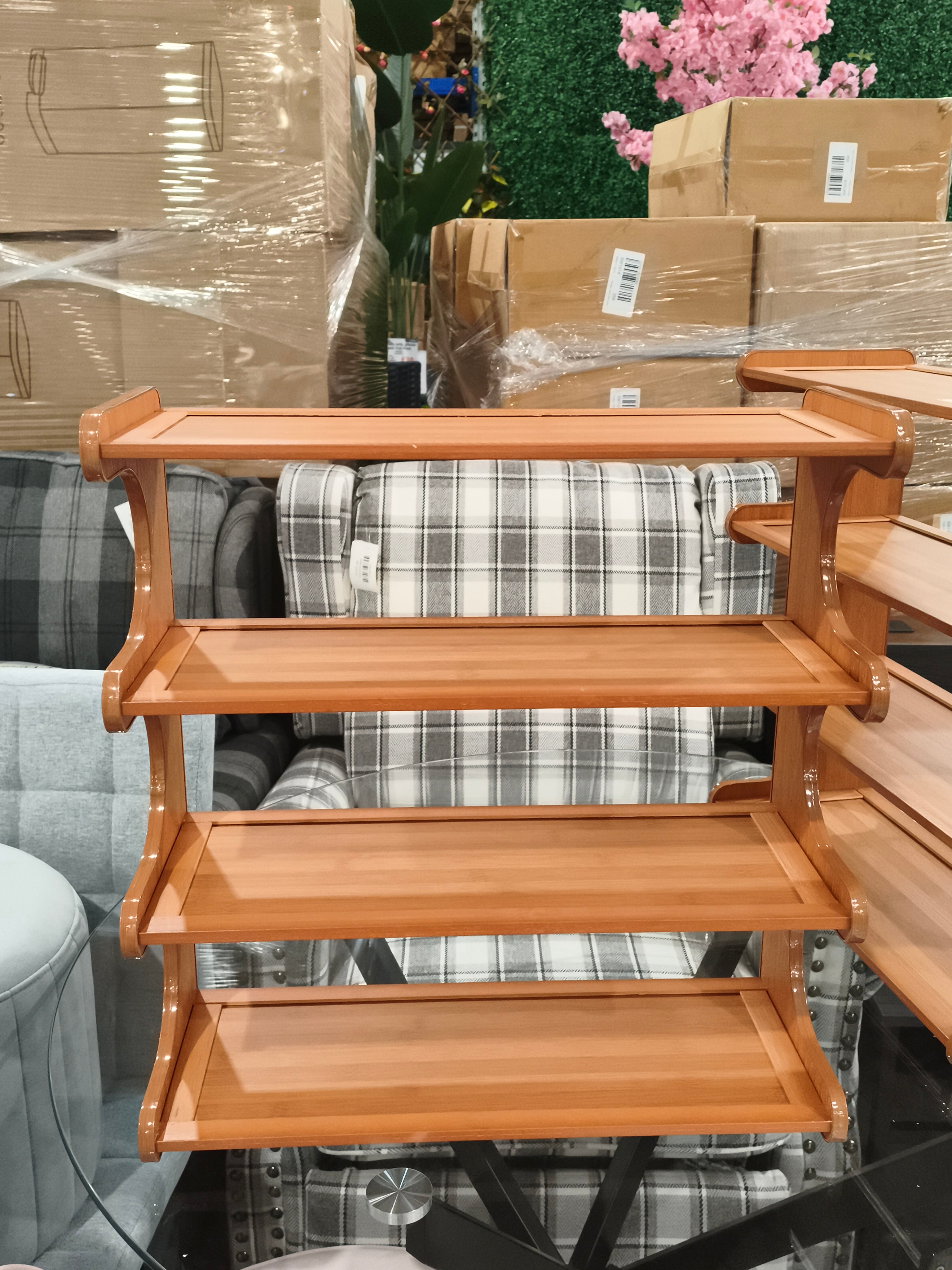 Wooden 4 Tiers Shoes Rack