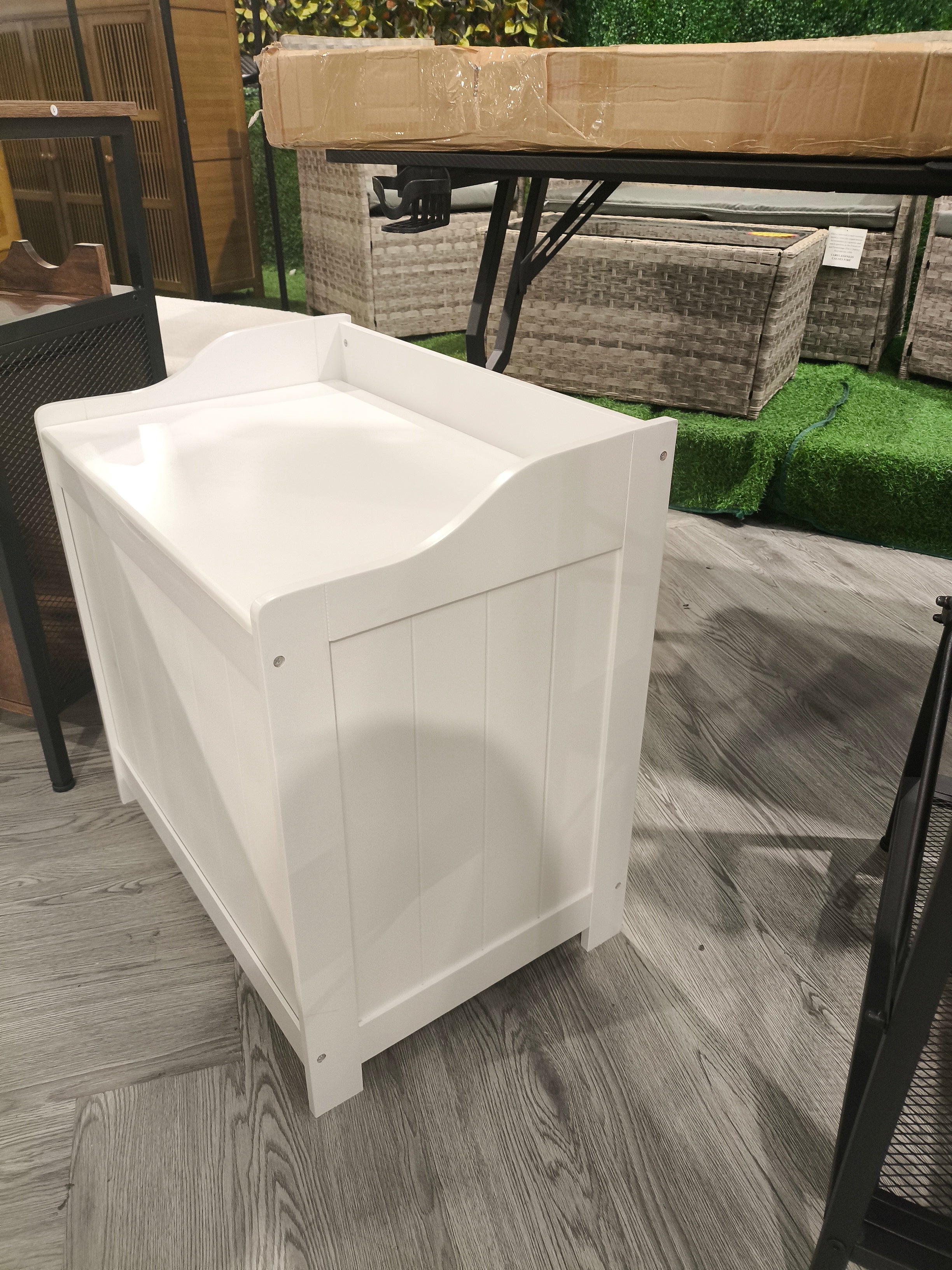 Wooden White Lift Top Toy Storage Chest White