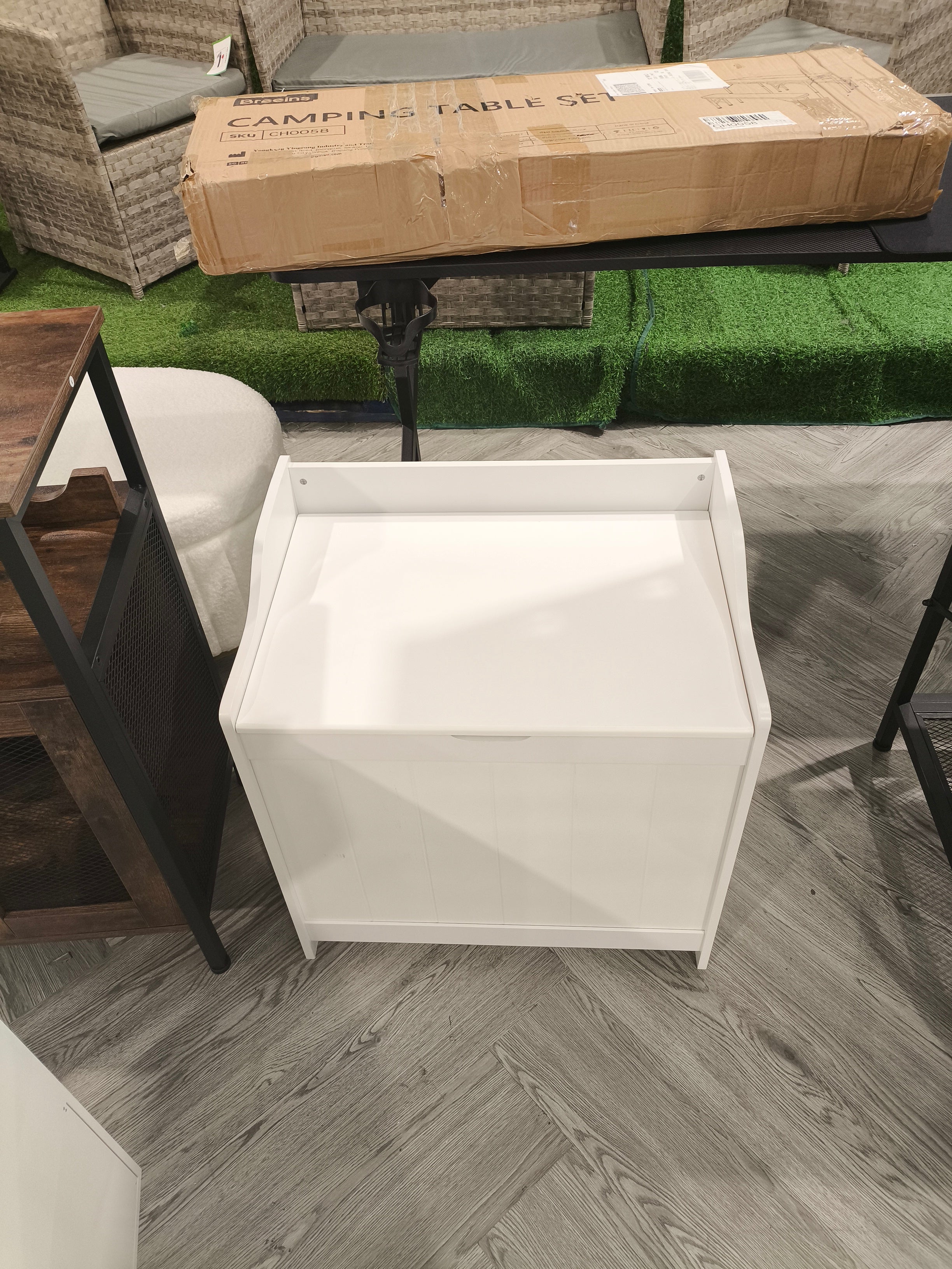 Wooden White Lift Top Toy Storage Chest White
